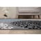 World Rug Gallery Contemporary Modern Floral Design Runner Rug 2' x 7'2'' Gray 303GRAY2X7 - alternate 4
